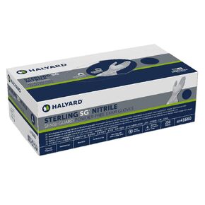 HALYARD Sterling SG Nitrile Powder-Free Exam Gloves, 3.7 mil, 9.5", Gray, Small, 41658 (Case of 2500)