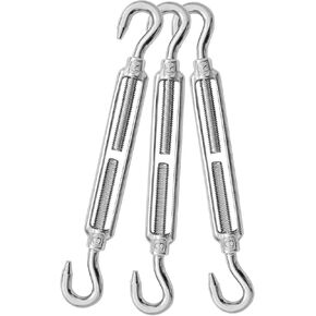 Jamiikury 8 Pcs 304 Stainless Steel Turnbuckle Heavy Duty Wire Rope Tension, Eye & Eye Turnbuckle (M4) in Kuwait