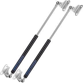 ARANA 28 inch 150 lb Gas Struts Shock Prop, 28" Gas Springs Hydraulic Lift Support with L-Type Mounting Brackets for Heavy Duty Lid RV Bed Murphy Bed Trap Door Floor Hatch(Fit 120-165LB Lid), 2Pcs