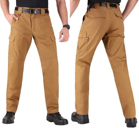 WHITEDUCK Men's Tactical Pants Ripstop Stretch Water Resistant with 13 Pockets Cargo Work Pants- Military Hiking Outdoor… in Kuwait