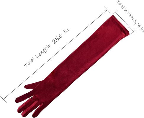 BRYCTSISEN Women’s Long Velvet Gloves Elbow Length 1920s Flapper Opera Party Gloves for Costume Dance in Saudi Arabia