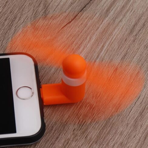 Mini Cell Phone Fan, USB C & Lightning Port Compatible for iPhone, iPad, Android Smartphone, Samsung Galaxy Note Google Pixel Cellphone (6 Pack) in Kuwait
