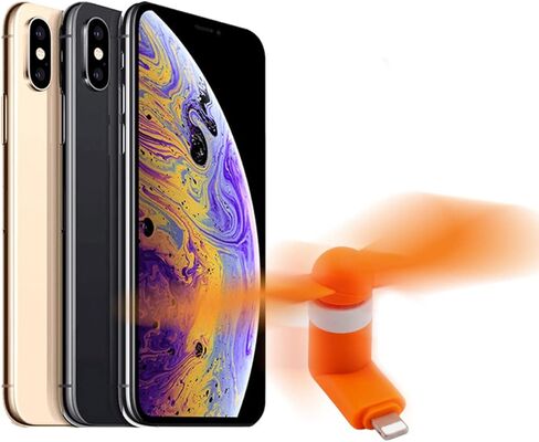 Mini Cell Phone Fan, USB C & Lightning Port Compatible for iPhone, iPad, Android Smartphone, Samsung Galaxy Note Google Pixel Cellphone (6 Pack) in Kuwait
