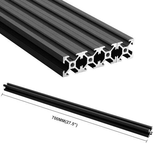 US 10PCS 2020 Aluminum Extrusion European Standard 200mm(7.87 inch) Length Anodized Extruded Aluminum Black for CNC DIY 3D Printer and Industrial Bracket Making in Kuwait