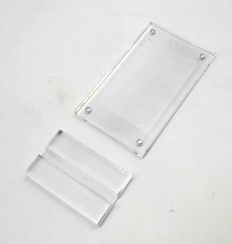2-Pack Thick Acrylic Baseball Football Trading Card Holder Magnetic Protectors Super Clear Display (2 Card (2 Pack)) in Kuwait