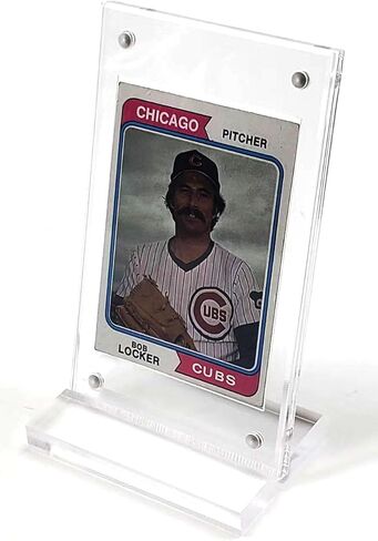 2-Pack Thick Acrylic Baseball Football Trading Card Holder Magnetic Protectors Super Clear Display (2 Card (2 Pack)) in Kuwait