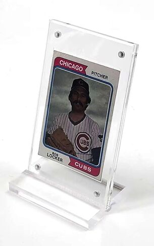 2-Pack Thick Acrylic Baseball Football Trading Card Holder Magnetic Protectors Super Clear Display (2 Card (2 Pack)) in Kuwait