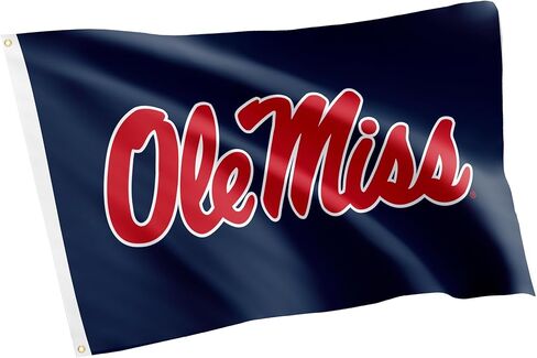 Desert Cactus University of Mississippi Flag Rebels Ole Miss U of M Flags Banners 100% Polyester Indoor Outdoor 3x5 (Design J) in Kuwait