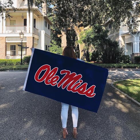 Desert Cactus University of Mississippi Flag Rebels Ole Miss U of M Flags Banners 100% Polyester Indoor Outdoor 3x5 (Design J) in Kuwait
