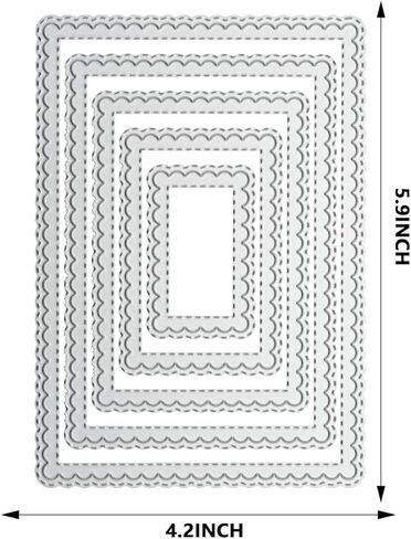 Bookmark Cutting Dies, Banner Tags Ribbon Die Cuts Metal Embossing Stencils Template Mould for Card Scrapbooking and DIY Craft Album Paper Card Decor in Kuwait