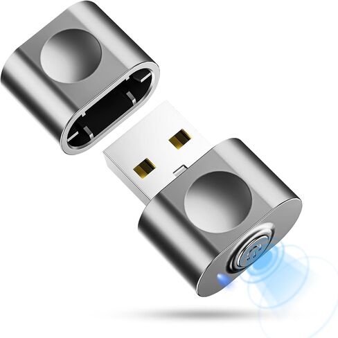 aMZCaSE Mouse Jiggler Undetectable، USB Mouse Mover Jiggler مع زر التبديل، شاكر الماوس التلقائي مع 3 أوضاع اهتزاز، خالية من السائق، التوصيل والتشغيل، إبقاء الكمبيوتر/الكمبيوتر المحمول مستيقظًا، أسود in Kuwait