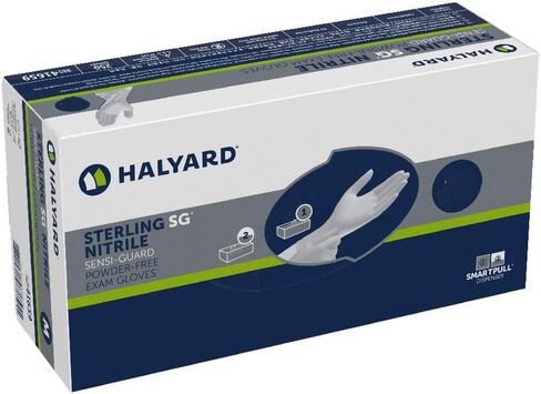 HALYARD Sterling SG Nitrile Powder-Free Exam Gloves, 3.7 mil, 9.5", Gray, Small, 41658 (Case of 2500) in Saudi Arabia