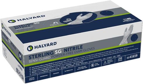 HALYARD Sterling SG Nitrile Powder-Free Exam Gloves, 3.7 mil, 9.5", Gray, Small, 41658 (Case of 2500) in Saudi Arabia
