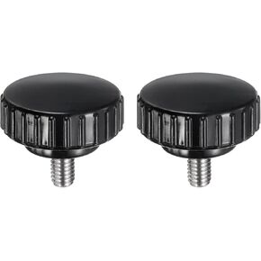 Uxcell M6 x 50mm متري ذكر الموضوع مخرش لقط المقابض قبضة الإبهام المسمار على نوع البلاستيك الخيوط اليد بولت المقابض أسود 2 قطعة in Kuwait