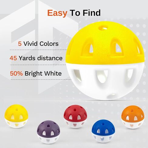 Practice Golf Balls (20-Pack) 42mm Limited-Flight Rubber Golf Balls to Improve Your Swing - Hollow Airflow Mini Soft Balls - Good for Home Putting & Backyard Swing, Indoor & Outdoor in Saudi Arabia