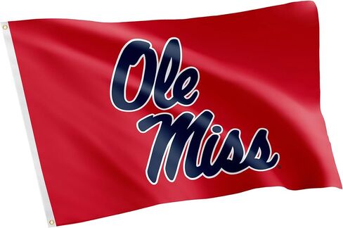 Desert Cactus University of Mississippi Flag Rebels Ole Miss U of M Flags Banners 100% Polyester Indoor Outdoor 3x5 (Style 2) in Saudi Arabia
