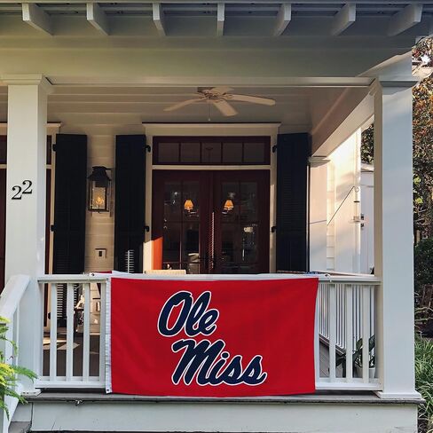 Desert Cactus University of Mississippi Flag Rebels Ole Miss U of M Flags Banners 100% Polyester Indoor Outdoor 3x5 (Style 2) in Saudi Arabia