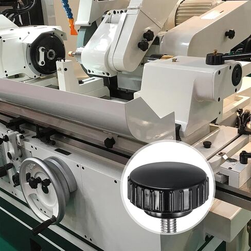 Uxcell M6 x 50mm متري ذكر الموضوع مخرش لقط المقابض قبضة الإبهام المسمار على نوع البلاستيك الخيوط اليد بولت المقابض أسود 2 قطعة in Kuwait