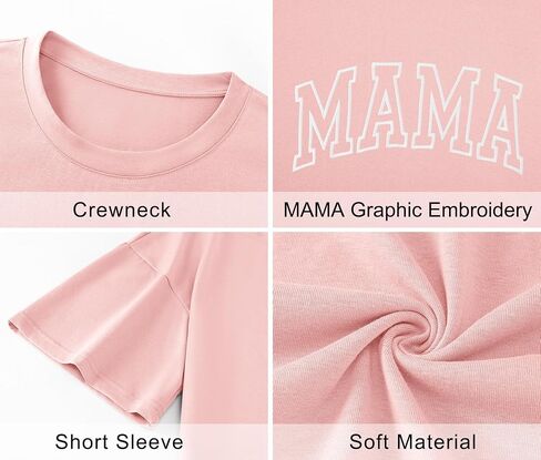 LOMON Oversized T Shirts for Women Short Sleeve Crewneck Summer Tops Loose Casual Mama Shirts Basic Tee in Saudi Arabia