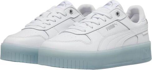 حذاء رياضي نسائي من PUMA Carina Street، جلد سويدي-Vapor Gray-Vapor Gray Gold، 5.5 in Kuwait