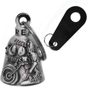 Dream Apparel Motorcycle us flag rider bell for bikers,heavy spirit bells accessory and key chain for luck (DBL4-L US flag)