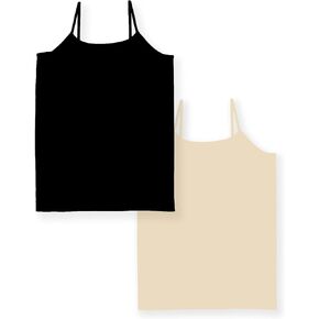 Full Seamless Stretch Camisole Tank Tops for Women - Spaghetti Strap Undershirt Cami One Size Fits Women XS-MD