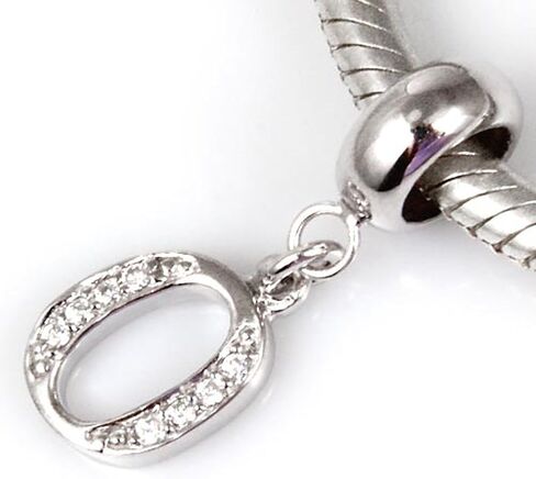A-Z Letter Charm 925 Sterling Silver Alphabet Charm M Letter Charm Words Charm Anniversary Charm Christmas Charm for Pandora Charm Bracelet (M) in Kuwait
