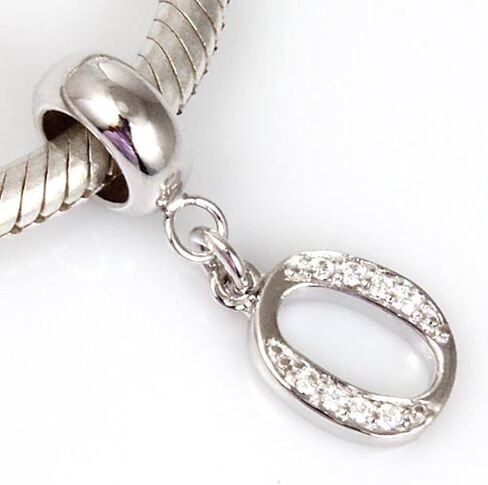 A-Z Letter Charm 925 Sterling Silver Alphabet Charm M Letter Charm Words Charm Anniversary Charm Christmas Charm for Pandora Charm Bracelet (M) in Kuwait