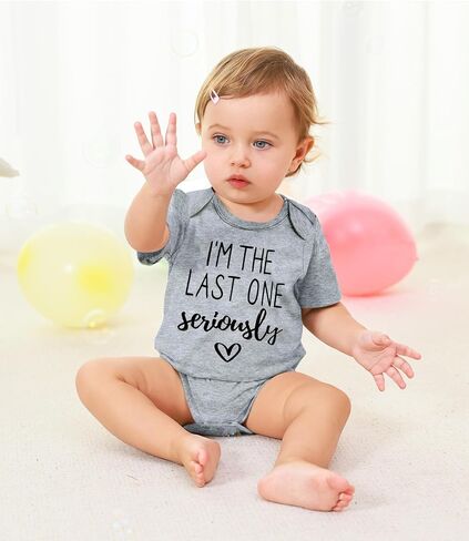 UNICOMIDEA Unisex Baby Letter Print Outfit Snaps Cotton Romper 0-12M | Newborn Boy Girl Bodysuit, Easy Diaper Snaps, Soft Cotton, Baby Birthday Gift in Saudi Arabia