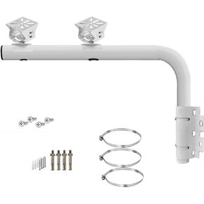 WiTi Heavy Duty Dual Mount 40CM Arm Bracket for Cameras,Long Pole with 2 Mounts for CCTV Security Surveillance System,Project and Home Solution for Indoor and Outdoor
