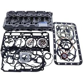 FridayParts Replacement Complete Cylinder Head+Full Gasket Kit Compatible for Bobcat Excavator 753 763 773 Compatible for Kubota V2203 V2203E (With Gasket Kit, Type A: 6 holes)