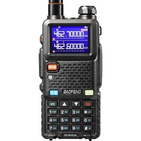 BAOFENG UV-5G Plus GMRS Handheld Radio, Long Rang Two Way Radio for Adult, 969 Modifiable Channels, NOAA Receiver & Scanner, with 2500mAh Battery USB-C Port, 1 Pack