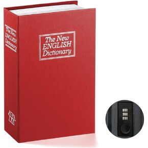 Book Safe with Combination Lock - Jssmst Home Dictionary Diversion Metal Safe Lock Box, SM-BS0405S, Navy Small