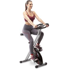 Circuit Fitness Folding Upright Exercise Bike with Adjustable Resistance 250 lb. Max. Capacity AMZ-150BK