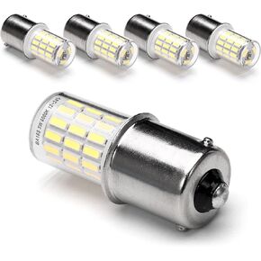 BA15D 12 Volt LED RV Camper Interior Light Bulbs,1076 1142 1176 S8 3W 2700K Warm White,Double Contact DC Bayonet Base,AC10-24V DC10-30V Low Voltage BA15D for Marine Boat Trailer Lights,5 Pack