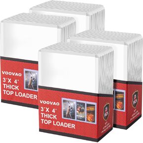 Toploader Clear 3" x 4" Toploaders Holder,Top Loaders for Cards,Card Protectors Hard Plastic for Baseball,Basketball,Trading Card 100ct.