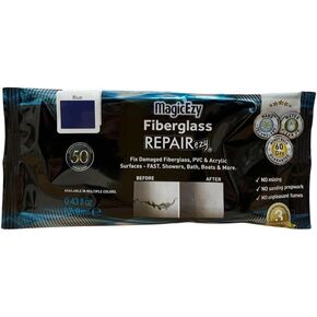 MagicEzy Fibreglass RepairEzy (White) - Fibreglass Repair Kit in a Tube - Boat, Pool, Tub, Surfboard - Fiberglass and Acrylic Shower, Bath, Hot Tub, Canoe, Jet Ski, Boat