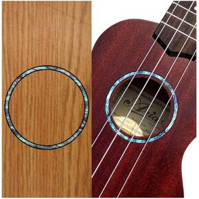 Inlay Sticker for Soprano Ukuleles - Soundhole Rosette/Purfling - Abalone Blue