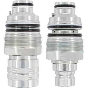 SINOCMP 6679837 6680018 Male & Female Coupler Kit Hydraulic Flat Face Connect Coupler Thread Φ46mm for Bobcat T140 T190 T250 T450 753 763 773 A220 A300 A770 S130 S150 Ect
