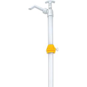 Lumax LX-1332 Lift-Action White Polypropylene Pump for 15-55 Gallon Drums with 2" Bung. Lightweight Portable Pump designed for 15 to 55 Gal. Drums.