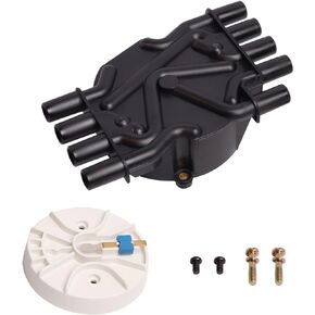 ENA Distributor Cap and Rotor Kit Compatible with Cadillac Chevrolet GMC Isuzu Escalade C1500 C2500 G30 K3500 Silverado Suburban Yukon NPR Replacement for DR474 DR331