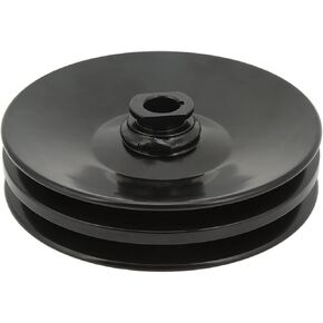 Aramox Power Steering Pulley for Chevy SB, Double Groove Power Steering Pump Pulley 5/8in Keyway Shaft 86 01975 R Replacement
