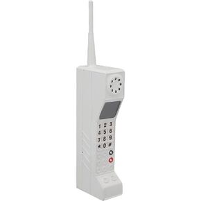 Retro Brick Cell Phone Model Vintage Style Cellular Phone Ornament, Old Fashioned Simulation Retro Phone Model for Home Decor Photographic Prop, 12.6x1.6x2.8in Unique Retro Phone (White)