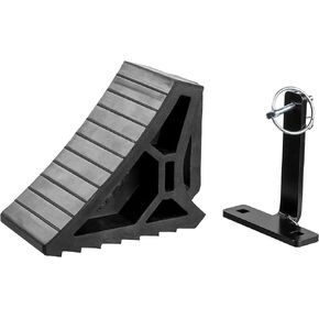 CURT 22803 HD Wheel Chock with Mounting Bracket