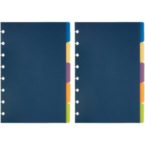 1IntheOffice Discbound Hard Cover Junior Size, Assorted Colors, Pack of 2