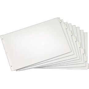 Cardinal® Tabloid Paper Index Dividers, 11" x 17", 8-Tab, Clear