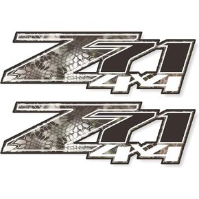 Chevy Silverado Z71 4x4 Decals Stickers (Dimensions 12.5" x 4") - F (2007-2013) Bed Side 1500 2500 HD (Set of 2) (Flag Gloss (Premium Series))