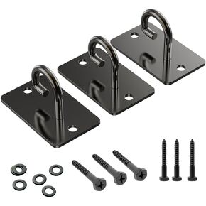 Wall Mount Workout Anchors for Resistance Bands,Body Weight Straps,Strength Training, Yoga, Home Gym, Physical Therapy Exercise and Closed Loop Bands (Gun-Black)