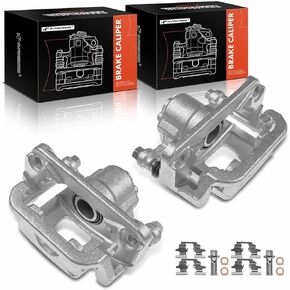 A-Premium Disc Brake Caliper Assembly with Bracket Compatible with Select Nissan Models - Altima 2007-2012, Maxima 2007-2008 - Rear Driver and Passenger Side, 2-PC Set