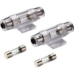 in-Line AGU Fuse Holder 2PCS 8/10 Gauge AWG with 4PCS 80Amp Fuses